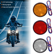 Load image into Gallery viewer, Motorcycle Round Reflector Tail Light Brake Lamp Motorcycle Rear Light Car ATV LED Reflectors Truck Side Warning Lights
