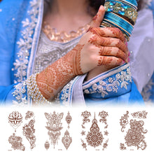 Load image into Gallery viewer, Creative Tattoo Sticker Waterproof Brown Red Lace Tattoo Sticker Crimson Lace Tattoo Sticker
