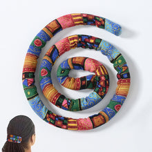 Load image into Gallery viewer, Flexible Headband Ethnic Style Iron Wire Hair Rope Set High Ponytail Spiral Lock Colorful Dirty Braid Long Hair Strands
