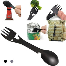 Load image into Gallery viewer, 3 in 1 Stainless Steel Multifunctional Fork Spoon Bottle Opener Can Opener Outdoor Camping Portable Kitchen Utensils
