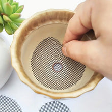 Load image into Gallery viewer, Flower Pot Gasket Ceramic Dark Gray Leak Proof Soil Ultra Large Diameter Breathable Insect Proof Plastic Circular Grid Gasket
