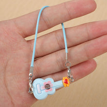 Load image into Gallery viewer, Dollhouse Mini Pendant Guitar Cartoon Cute Little Mini Musical Instrument Ornament Cartoon Pendant Sweet Couple Best Friend Gift
