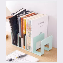 Load image into Gallery viewer, 4 Grid Bookends Stand Bookshelf Desktop Decor Storage Rack Bookend Book Holder School Stationery Office Desktop File Organizer
