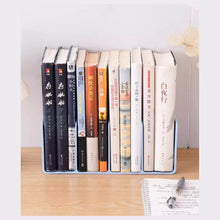 Load image into Gallery viewer, 4 Grid Bookends Stand Bookshelf Desktop Decor Storage Rack Bookend Book Holder School Stationery Office Desktop File Organizer
