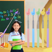 Load image into Gallery viewer, 1PC Stainless Steel Teaching Tools Finger Design Whiteboard Pointer Teaching Stick Finger Reading Sticks Handheld Presenter
