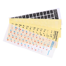Load image into Gallery viewer, Ukraine Language Ukrainian Keyboard Sticker Black/Clear Background White/ Blue Red Letters for Universal PC Laptop Accessories
