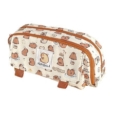 Load image into Gallery viewer, INS Capybara Four-layer Large Capacity Pen Bag Cute Cartoon Pencil Case Stationery Organizer Storage Bag For Students Gift
