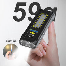 Load image into Gallery viewer, NEW Design Super Bright LED Source Work Lamp with Magnet Alarm SOS Key Chain Power Bank Waterproof Emergency Flashlight
