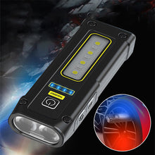 Load image into Gallery viewer, NEW Design Super Bright LED Source Work Lamp with Magnet Alarm SOS Key Chain Power Bank Waterproof Emergency Flashlight
