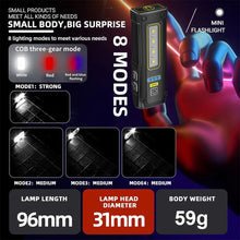 Load image into Gallery viewer, NEW Design Super Bright LED Source Work Lamp with Magnet Alarm SOS Key Chain Power Bank Waterproof Emergency Flashlight
