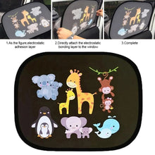 Load image into Gallery viewer, 2Pcs Cartoon Car SunShade Side Window Adsorption SunShade Cover Rear Side Auto Window Sunvisor Mesh For Children Adults
