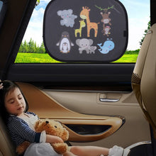 Load image into Gallery viewer, 2Pcs Cartoon Car SunShade Side Window Adsorption SunShade Cover Rear Side Auto Window Sunvisor Mesh For Children Adults
