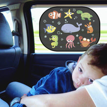 Load image into Gallery viewer, 2Pcs Car SunShade with Storage Bag Side Window Windscreen Roof Window Cartoon For Children Adults Adsorption SunShade Sunvisor
