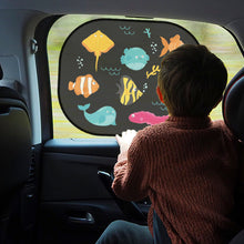 Load image into Gallery viewer, 2Pcs Car SunShade with Storage Bag Side Window Windscreen Roof Window Cartoon For Children Adults Adsorption SunShade Sunvisor
