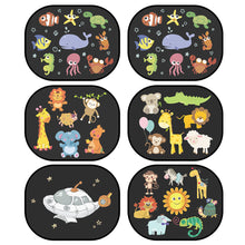 Load image into Gallery viewer, 2Pcs Car SunShade with Storage Bag Side Window Windscreen Roof Window Cartoon For Children Adults Adsorption SunShade Sunvisor
