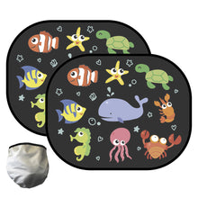 Load image into Gallery viewer, 2Pcs Car SunShade with Storage Bag Side Window Windscreen Roof Window Cartoon For Children Adults Adsorption SunShade Sunvisor
