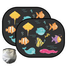 Load image into Gallery viewer, 2Pcs Car SunShade with Storage Bag Side Window Windscreen Roof Window Cartoon For Children Adults Adsorption SunShade Sunvisor
