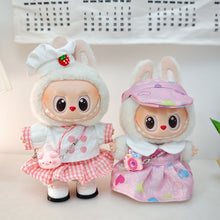 Load image into Gallery viewer, Miniature Colorful Heart Dress Set for 17cm Labubu Dolls Cute DIY Doll Clothes Fashion Accessories Lovely Outfit Gifts for Girls Friends
