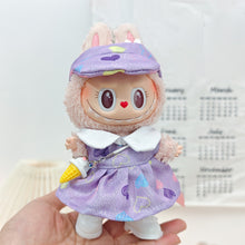 Load image into Gallery viewer, Miniature Colorful Heart Dress Set for 17cm Labubu Dolls Cute DIY Doll Clothes Fashion Accessories Lovely Outfit Gifts for Girls Friends
