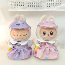 Load image into Gallery viewer, Miniature Colorful Heart Dress Set for 17cm Labubu Dolls Cute DIY Doll Clothes Fashion Accessories Lovely Outfit Gifts for Girls Friends

