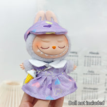 Load image into Gallery viewer, Miniature Colorful Heart Dress Set for 17cm Labubu Dolls Cute DIY Doll Clothes Fashion Accessories Lovely Outfit Gifts for Girls Friends
