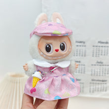Load image into Gallery viewer, Miniature Colorful Heart Dress Set for 17cm Labubu Dolls Cute DIY Doll Clothes Fashion Accessories Lovely Outfit Gifts for Girls Friends
