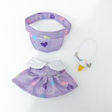 Load image into Gallery viewer, Miniature Colorful Heart Dress Set for 17cm Labubu Dolls Cute DIY Doll Clothes Fashion Accessories Lovely Outfit Gifts for Girls Friends
