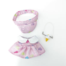 Load image into Gallery viewer, Miniature Colorful Heart Dress Set for 17cm Labubu Dolls Cute DIY Doll Clothes Fashion Accessories Lovely Outfit Gifts for Girls Friends
