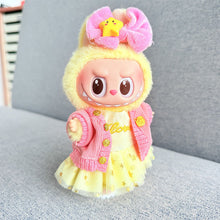 Load image into Gallery viewer, Miniature Colorful Dress and Sweater Set for 17cm Labubu Dolls Cute DIY Doll Clothes Fashion Accessories Lovely Outfit Gifts for Girls Friends

