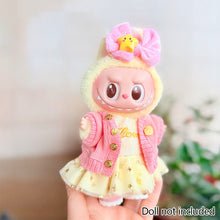 Load image into Gallery viewer, Miniature Colorful Dress and Sweater Set for 17cm Labubu Dolls Cute DIY Doll Clothes Fashion Accessories Lovely Outfit Gifts for Girls Friends
