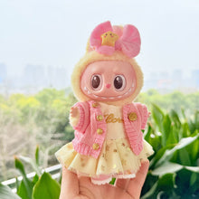 Load image into Gallery viewer, Miniature Colorful Dress and Sweater Set for 17cm Labubu Dolls Cute DIY Doll Clothes Fashion Accessories Lovely Outfit Gifts for Girls Friends
