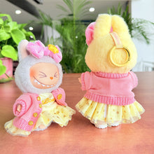 Load image into Gallery viewer, Miniature Colorful Dress and Sweater Set for 17cm Labubu Dolls Cute DIY Doll Clothes Fashion Accessories Lovely Outfit Gifts for Girls Friends
