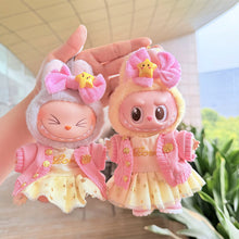 Load image into Gallery viewer, Miniature Colorful Dress and Sweater Set for 17cm Labubu Dolls Cute DIY Doll Clothes Fashion Accessories Lovely Outfit Gifts for Girls Friends

