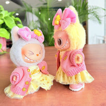 Load image into Gallery viewer, Miniature Colorful Dress and Sweater Set for 17cm Labubu Dolls Cute DIY Doll Clothes Fashion Accessories Lovely Outfit Gifts for Girls Friends

