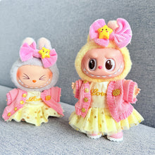 Load image into Gallery viewer, Miniature Colorful Dress and Sweater Set for 17cm Labubu Dolls Cute DIY Doll Clothes Fashion Accessories Lovely Outfit Gifts for Girls Friends

