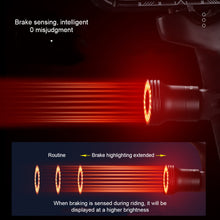 Load image into Gallery viewer, Mountain Bike Intelligent Sensing Taillight Type-C Charging Outdoor Night Riding Safety Warning Light Riding Equipment
