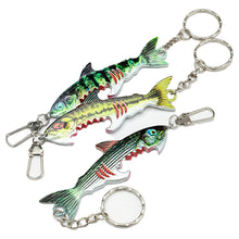 Load image into Gallery viewer, 1PC 34G/9CM Simulation Lure Bait Fish-Shaped Bottle Opener Portable Keychain Iron Plate Bait

