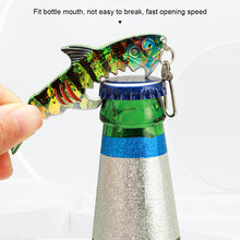 Load image into Gallery viewer, 1PC 34G/9CM Simulation Lure Bait Fish-Shaped Bottle Opener Portable Keychain Iron Plate Bait
