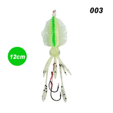 Load image into Gallery viewer, 1PC 10/12/15CM Simulated Squid Lure Bait With Double Hook Sea Fishing Luminous Fake Bait Fishing Supplies
