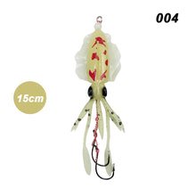 Load image into Gallery viewer, 1PC 10/12/15CM Simulated Squid Lure Bait With Double Hook Sea Fishing Luminous Fake Bait Fishing Supplies
