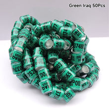 Load image into Gallery viewer, 10/50Pcs 2025 Years Pigeons Foot Ring 8x11mm Pigeons Foot Ring Parrots Leg Rings Birds Training Tool with Nnumbers
