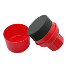Load image into Gallery viewer, Car Tire Waxing Sponge Wax Applicator Pad with Lid Curved Shaped Easy Waxing Tire Sponge Tire Cleaning Tools
