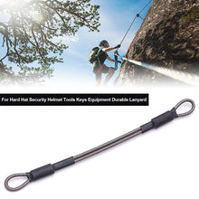 Load image into Gallery viewer, 304 Stainless Steel Safety Tether Cable Wire Rope for Hard Hat Security Helmet Tools Keys Equipment Durable Lanyard
