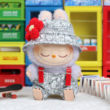 Load image into Gallery viewer, Miniature Cartoonist Overalls Set for 17cm Labubu Dolls Cute DIY Doll Clothes Fashion Accessories Lovely Outfit Gifts for Girls Friends
