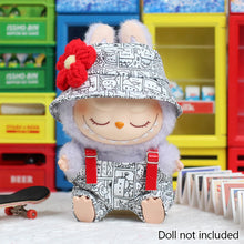Load image into Gallery viewer, Miniature Cartoonist Overalls Set for 17cm Labubu Dolls Cute DIY Doll Clothes Fashion Accessories Lovely Outfit Gifts for Girls Friends
