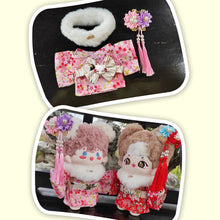 Load image into Gallery viewer, Miniature Kimono Skirt Set for 17cm Labubu Dolls Cute DIY Doll Clothes Fashion Accessories Lovely Outfit Gifts for Girls Friends
