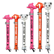 Load image into Gallery viewer, 1.5M/1.8M Cartoon-Head Diving SMB Buoy Rod Professional Diving Surface Marker Buoy Safety Warning Stick Diving equipment
