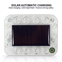 Load image into Gallery viewer, Car Square Solar Energy Warning Light LED Flashlight Indicator In-Night Caution Strobe Warning Light Running Lamp For All Vehicle
