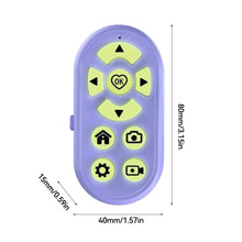 Load image into Gallery viewer, 9-Key Wireless Bluetooth Phone luminous Remote Control for Short Videos Auto-Like Browsing Photo Taking eBook Page Turning Compatible for TikTok YouTube Kindle
