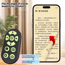 Load image into Gallery viewer, 9-Key Wireless Bluetooth Phone luminous Remote Control for Short Videos Auto-Like Browsing Photo Taking eBook Page Turning Compatible for TikTok YouTube Kindle
